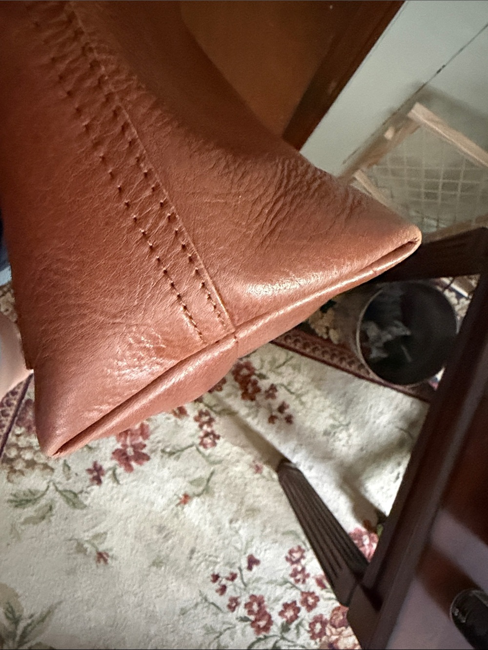 Madewell 100% Cows Leather Transport Tote Tan Medium - Picture 10 of 10